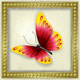 abstract grunge background with butterfly