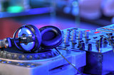 dj mixer with headphones