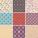 Abstract vector seamless patterns