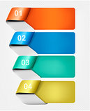 Set of info graphics banners with numbers. Vector illustration