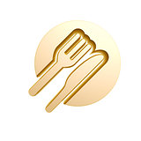 golden tableware