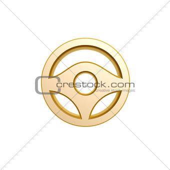golden steering wheel