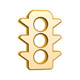golden traffic light symbol