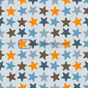 Vector Seamless Pattern with Starfishes