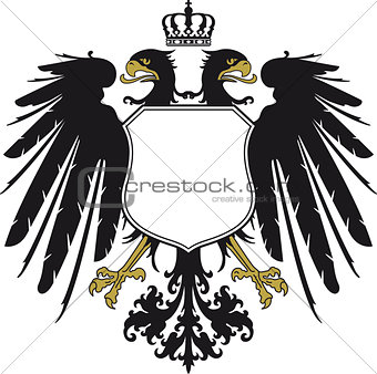 Double-headed eagle with crown