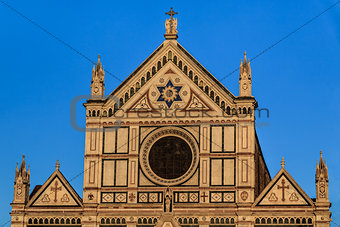 Church of basilica Santa Croce in Florence, Italy. 
