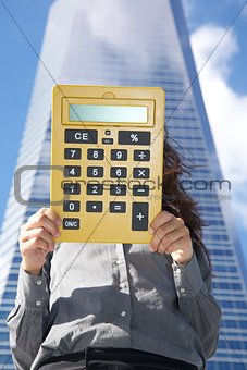 big calculator with blank screen