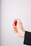 isolated lighter in hand