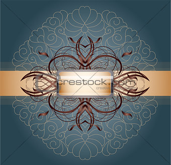 Retro background with ornament.