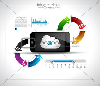 Infographic design template with cloud concept
