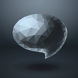 Crystal shapes speech bubble