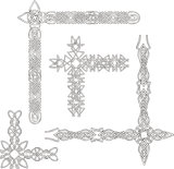 Celtic decorative knot corners