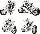 Set of bikers