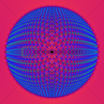 Blue Sphere on Pink