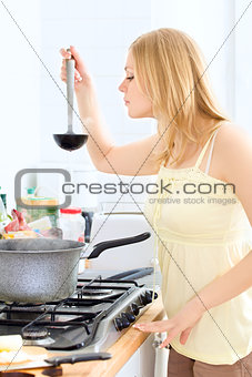 Cute Girl Cooking