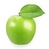 Single a green apple