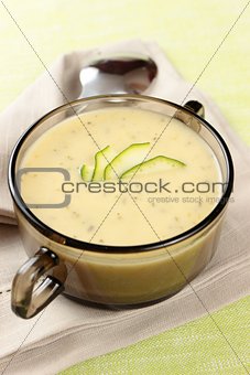 bowl of zucchini soup