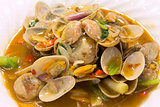 Chinese Stir Fry with Clams Closeup 2