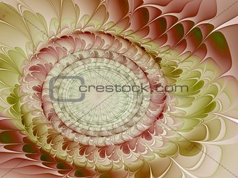 design of an abstract eye with floral patterns