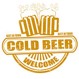 Cold beer stamp