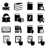 Books, literature and reading icons