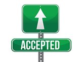 accepted road sign