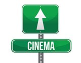 cinema road sign