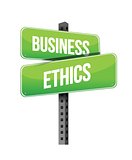 business ethics road sign