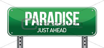 paradise road sign