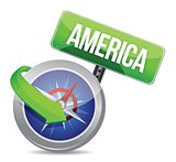 compass directed to America