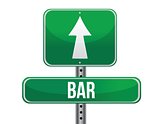 bar road sign