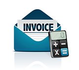 invoice and modern calculator