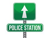 police station road sign