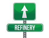 refinery road sign