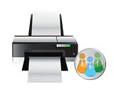 printer social network icon