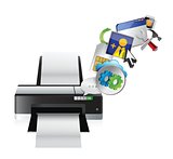 printer settings tools illustration design