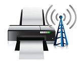printer and connection tower