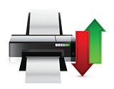 printer upload and download content