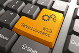 Keyboard with Web Development Button.