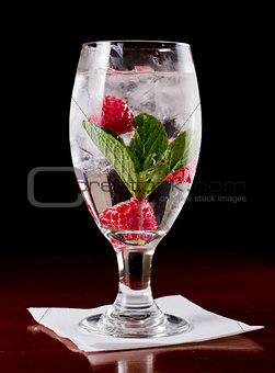 raspberry mint water