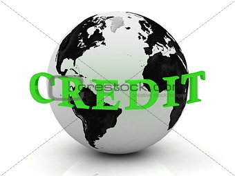 CREDIT abstraction inscription around earth 