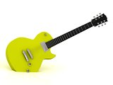 Yellow electric guitar