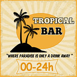 Tropical bar vintage poster