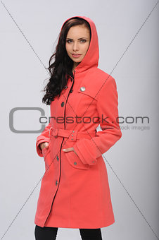 girl in overcoat