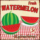 Watermelon vintage poster