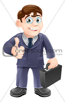 Man in suit thumbs up drawing