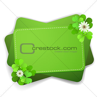Green background with clover