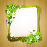 Mirror frame with clover