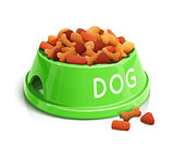 bowl with dog feed