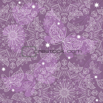 Vintage violet seamless pattern